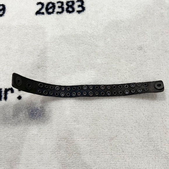 Vintage DIESEL Dark Brown Double Line Studs Button Closure Leather Bracelet - Picture 8 of 8